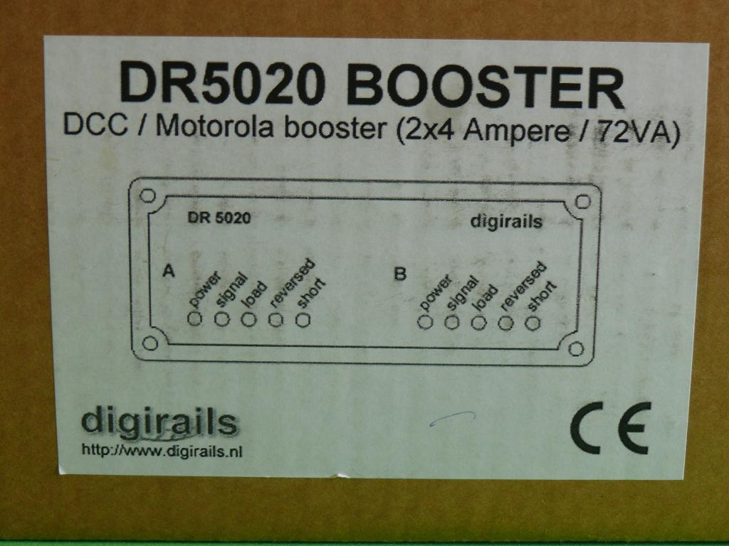 Digirails boorster DR5020 2 x 4 amp., Overige merken, Transformator of Voeding, Gebruikt, Gelijkstroom of Wisselstroom