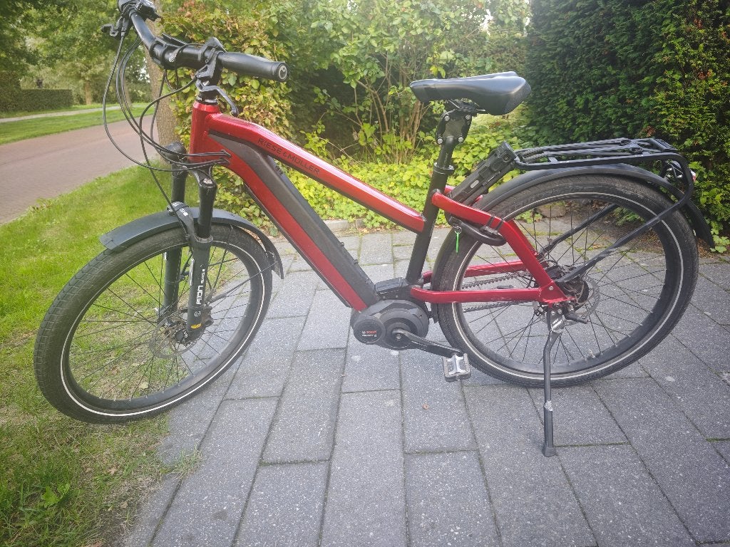 Riese & Müller E-Bike (Rood) – Bosch Motor, Zo goed als nieuw, 47 tot 51 cm, 50 km per accu of meer, Ophalen