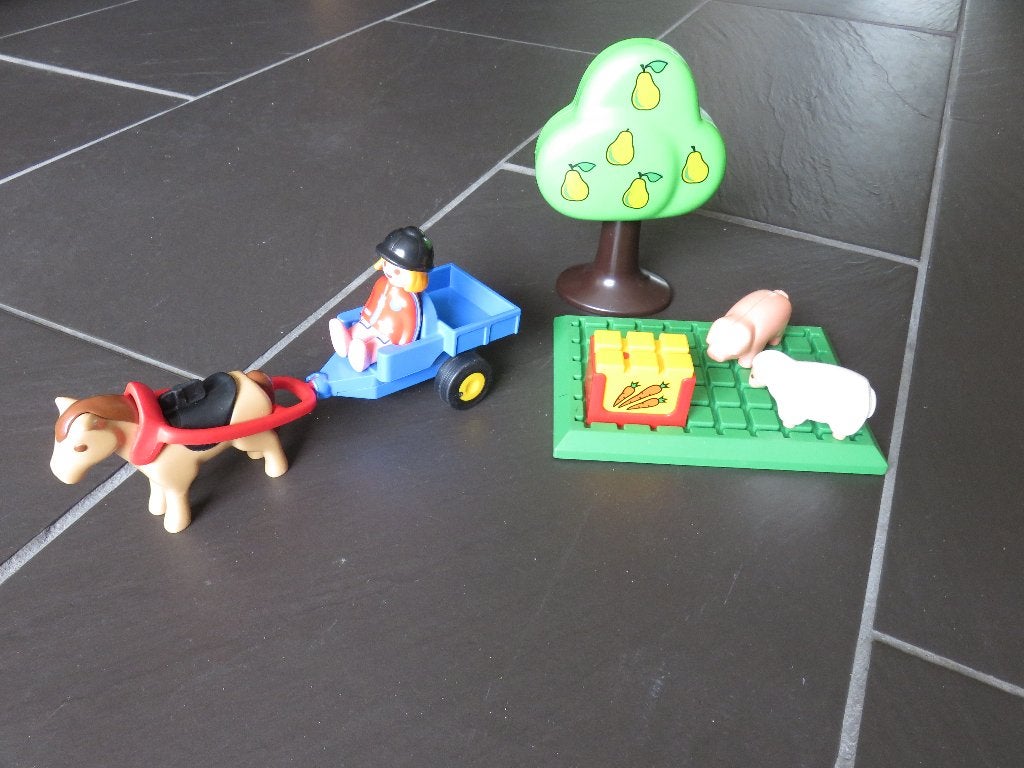 Playmobil 123 dieren paardenmeisje, 9delig. Mooie set, Ophalen of Verzenden, Zo goed als nieuw