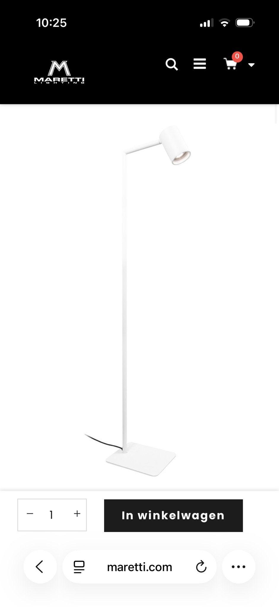 Maretti Tribe vloerlamp wit - design Piet Boon, Ophalen, 100 tot 150 cm, Overige fittingen, Zo goed als nieuw