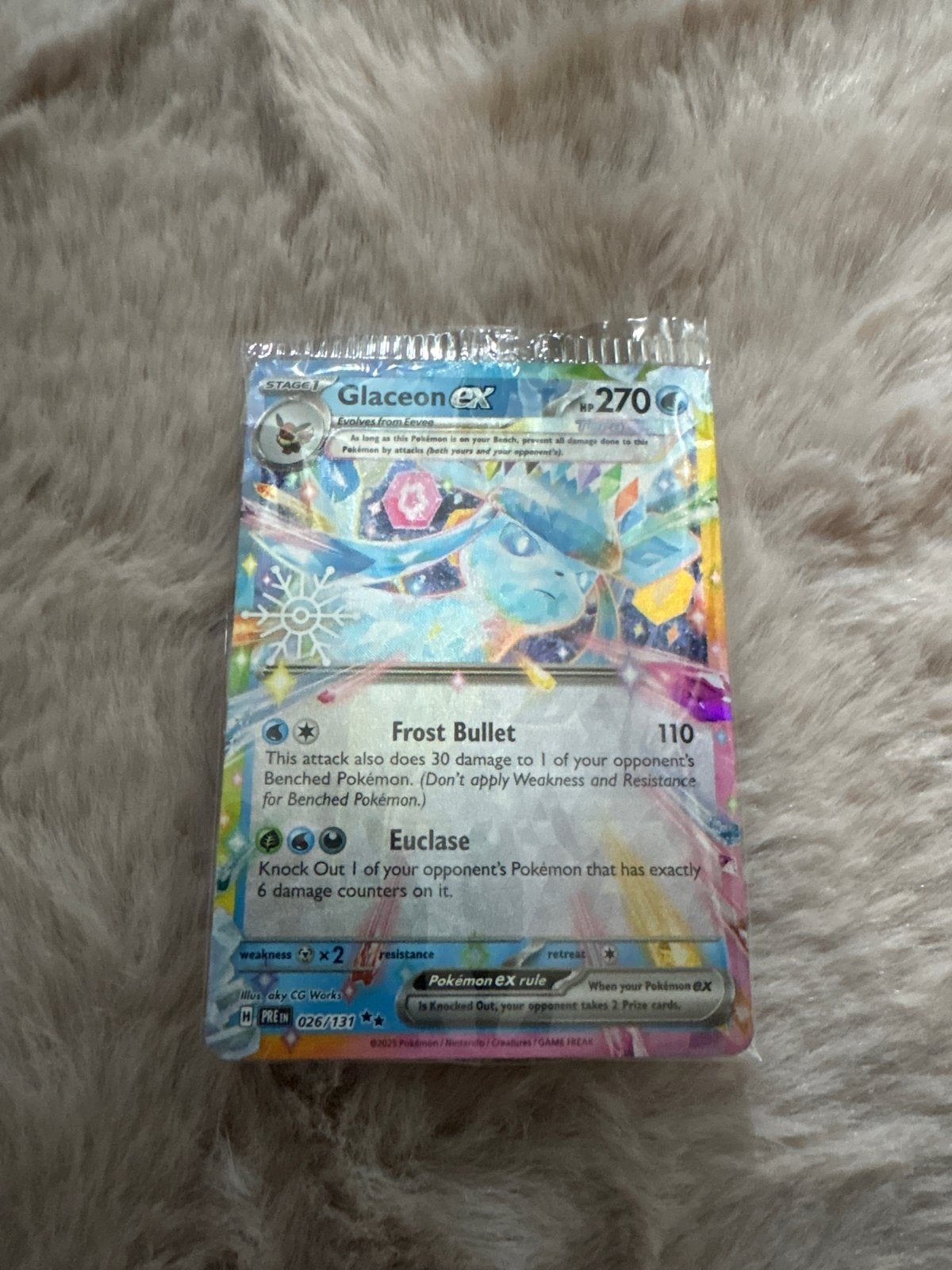 Glaceon EX 26/131 Pokémon kaart - Nieuw in verpakking, Ophalen of Verzenden, Nieuw, Losse kaart, Foil