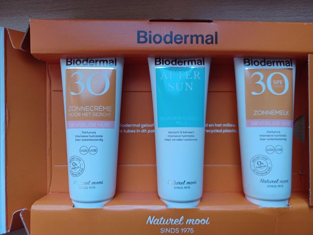 Biodermal Zonnebrand  After Sun Set SPF 30, Ophalen of Verzenden, Nieuw, Gehele gezicht, Verzorging