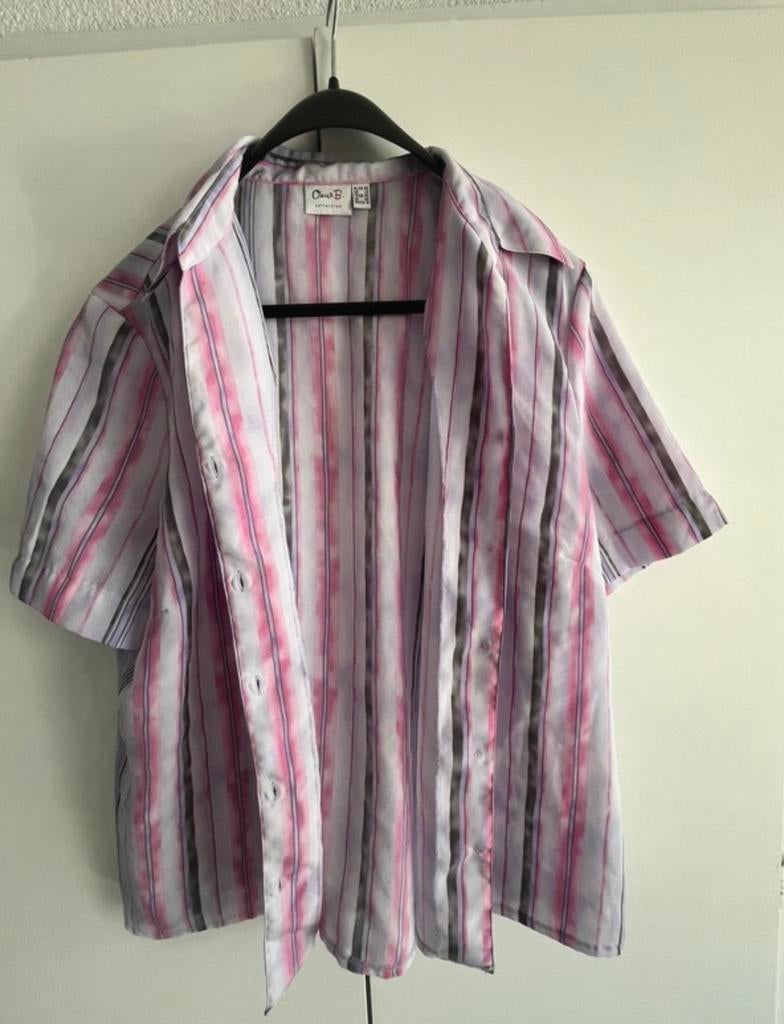 Oscar B. Collection gestreept overhemd - Maat 46, Ophalen of Verzenden, Zo goed als nieuw, Maat 46/48 (XL) of groter, Roze