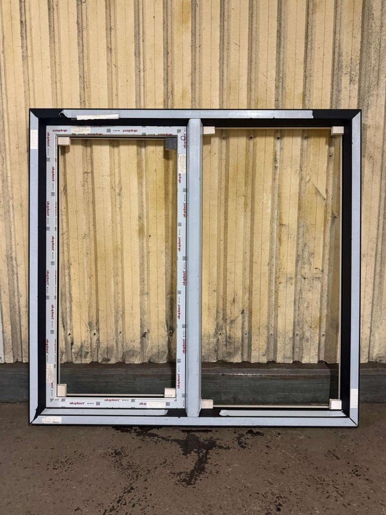 kunststof kozijn aluplast antraciet structuur 1660x1605, Niet ingevuld, Kunststof, Raamkozijn, Niet ingevuld