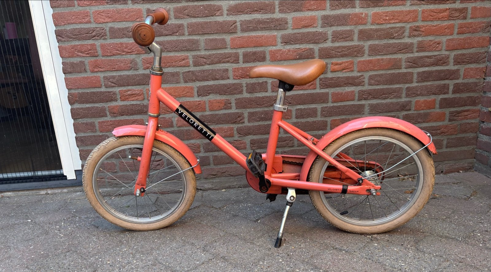 Veloretti kinderfiets 16 inch, Ophalen, Zo goed als nieuw, Terugtraprem, 16 tot 20 inch
