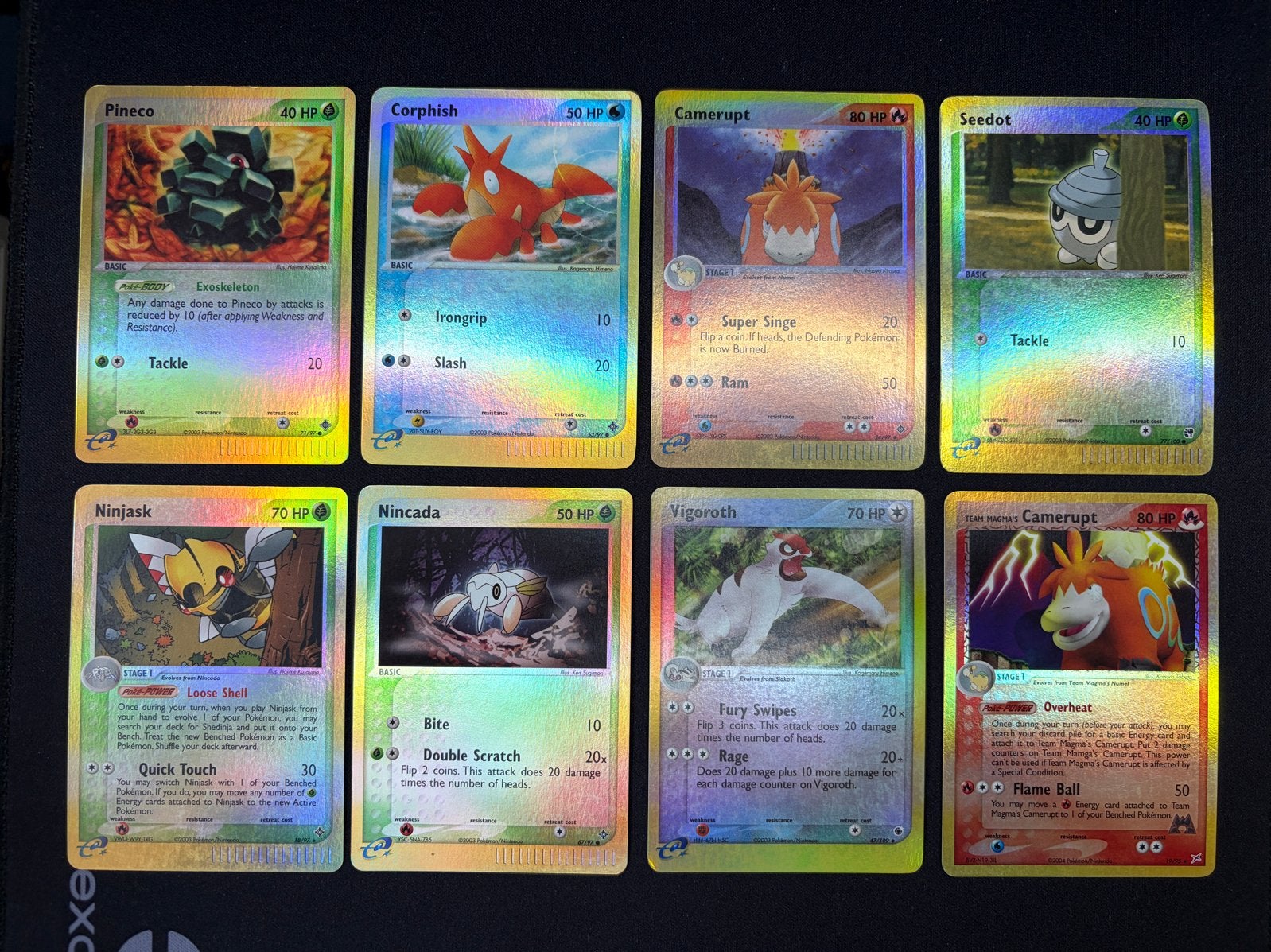 8 Pokémon kaarten - Diverse Reverse Holo 2003-2004, Ophalen of Verzenden, Gebruikt, Meerdere kaarten, Foil
