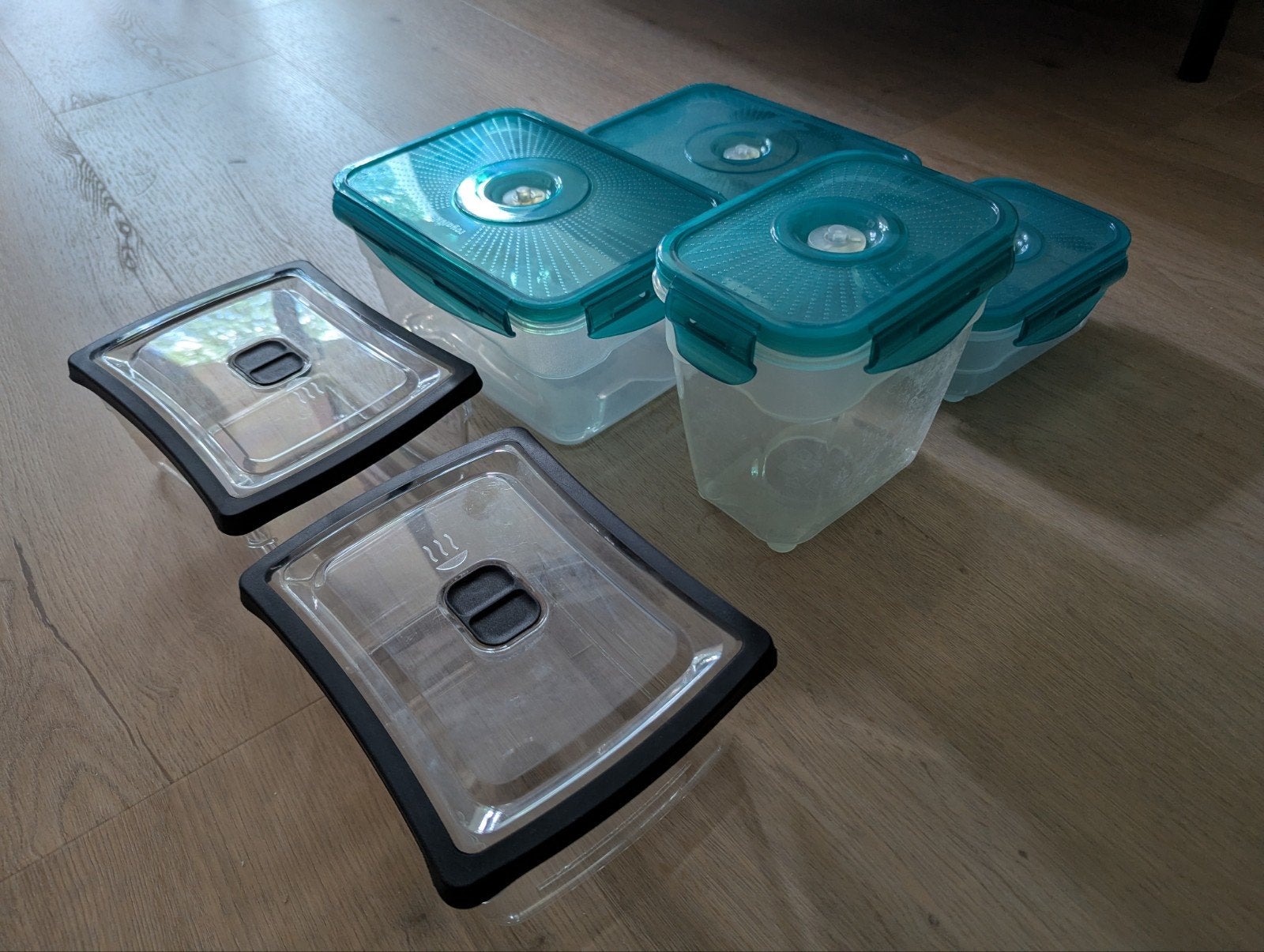 Royalvkb + IKEA Voorraaddozen set (6 stuks), Huis en Inrichting, Kunststof, Ophalen of Verzenden, Zo goed als nieuw, Voorraadpot