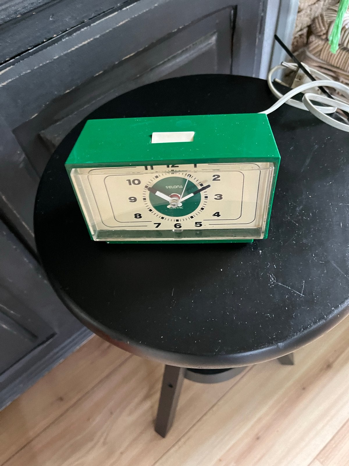 Vintage Groene Velona Wekker, Ophalen