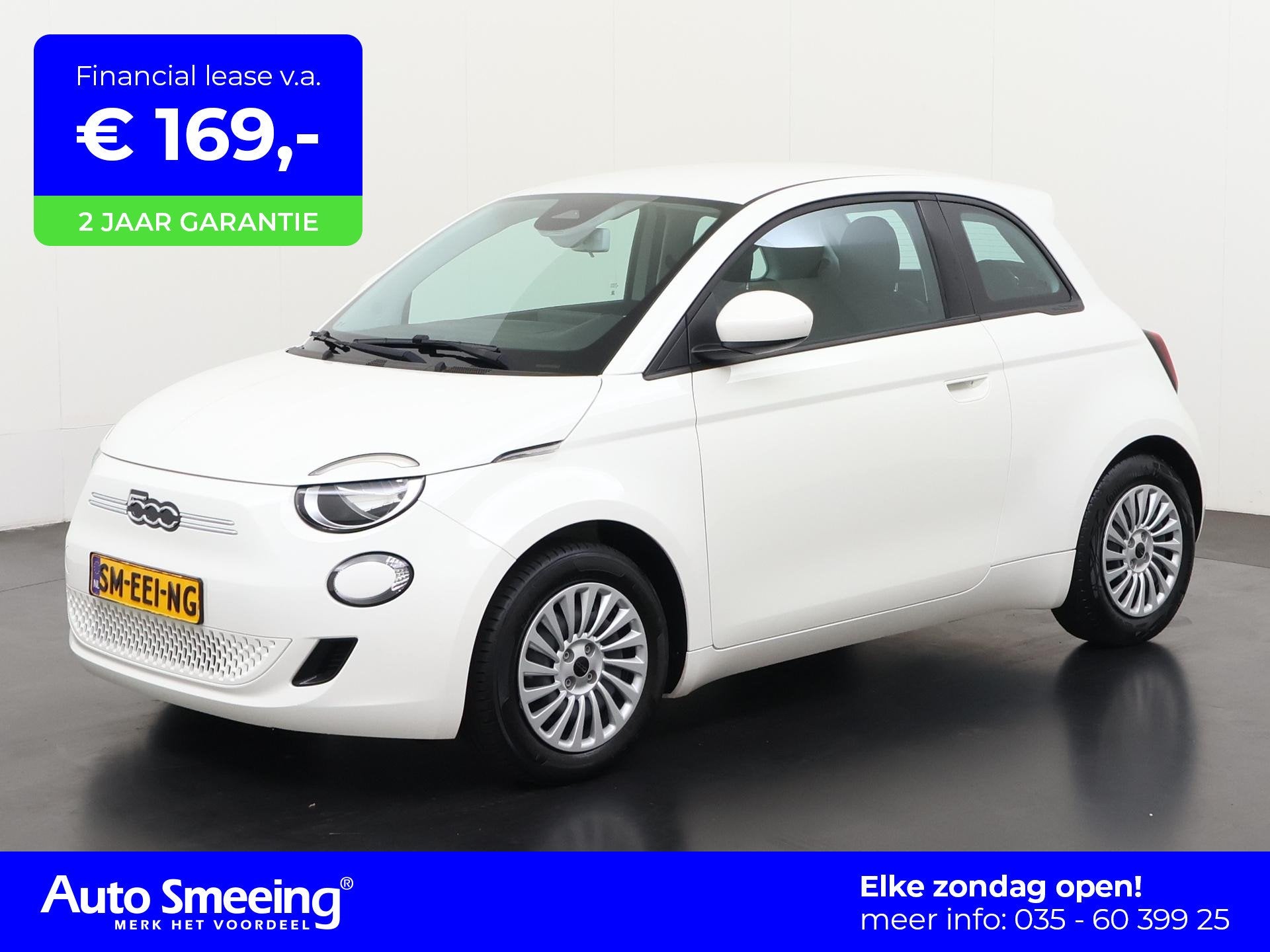 Fiat 500e Action 24 kWh | SOH 93% | Apple Carplay | Keyless, Auto's, Fiat, 12 maanden, Stof, Gebruikt, 95 pk