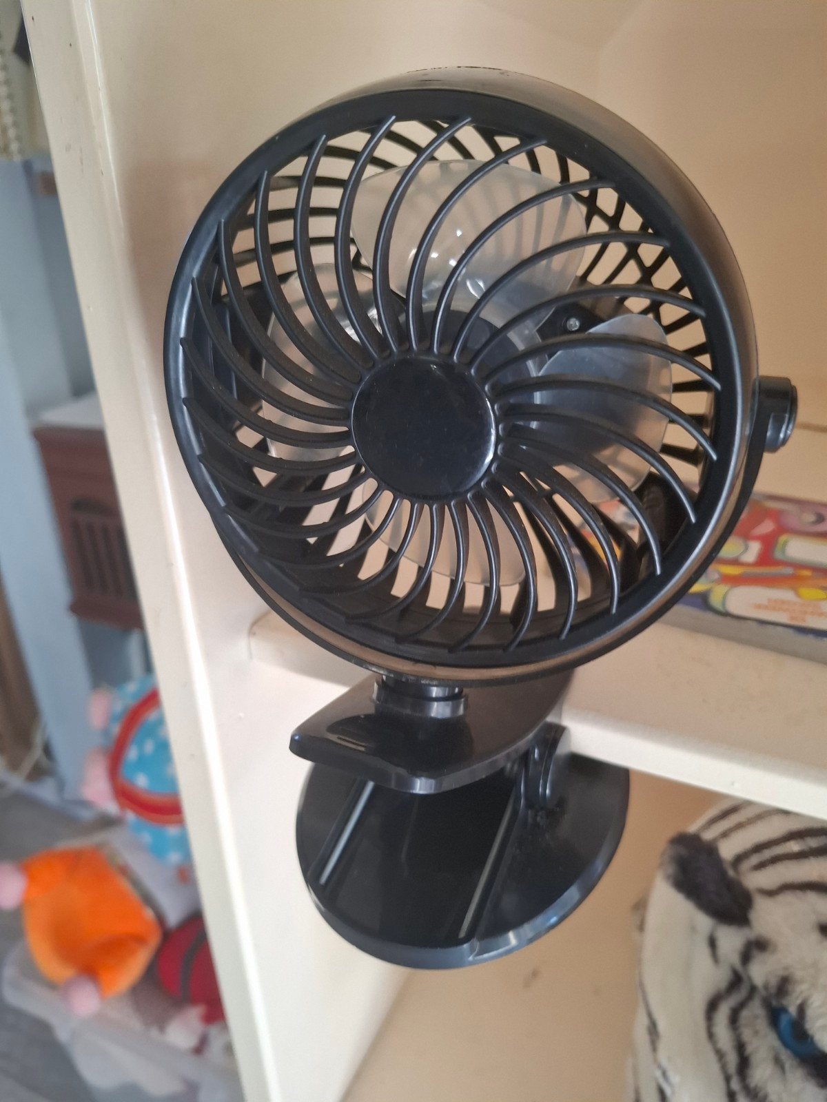 Compacte USB Ventilator met Klem - Zwart, Ophalen, Gebruikt, Tafel- of Grondventilator, Minder dan 60 m³