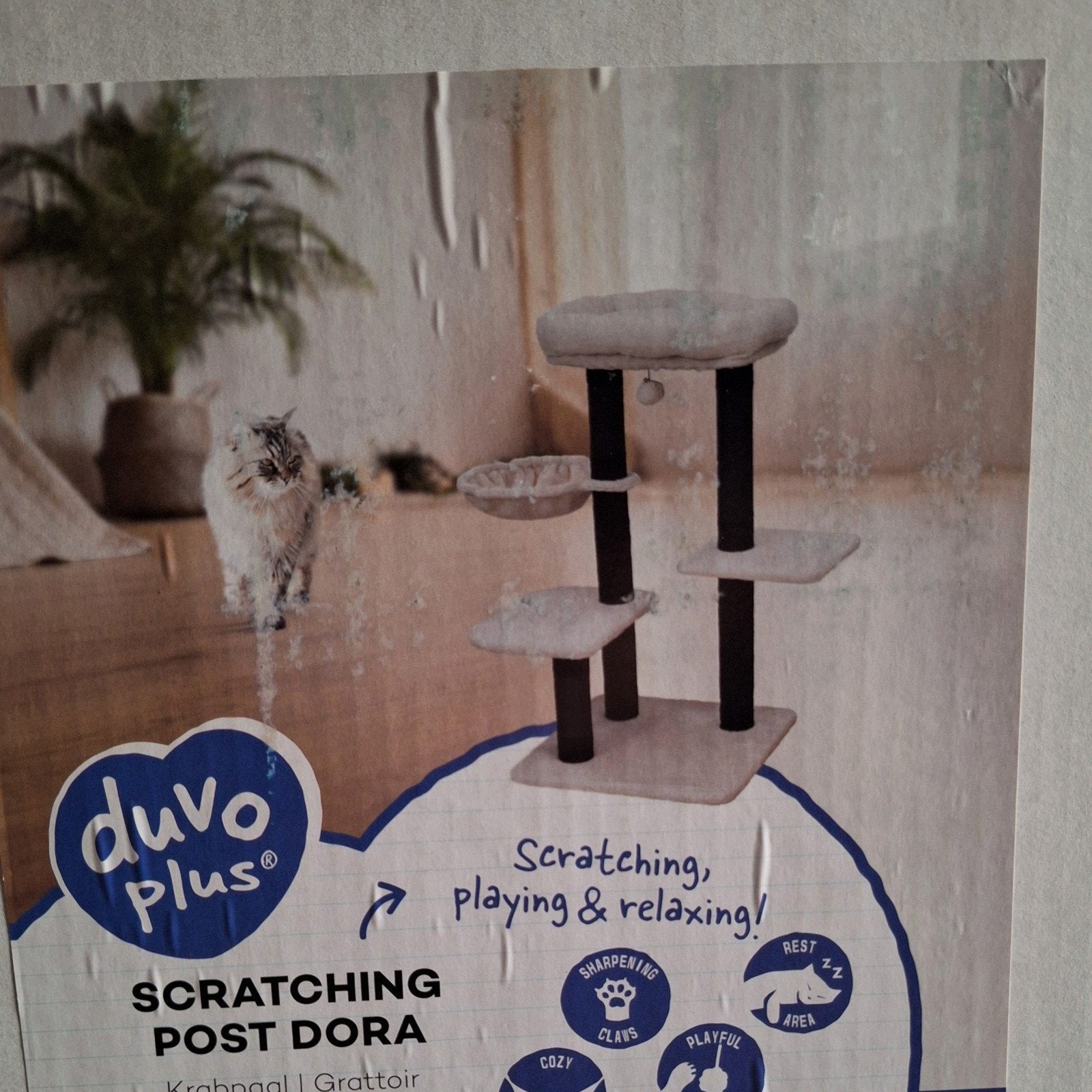 Duvo Plus krabpaal kat 48x85 cm - nieuw in doos, Ophalen of Verzenden, Nieuw, Krabpaal