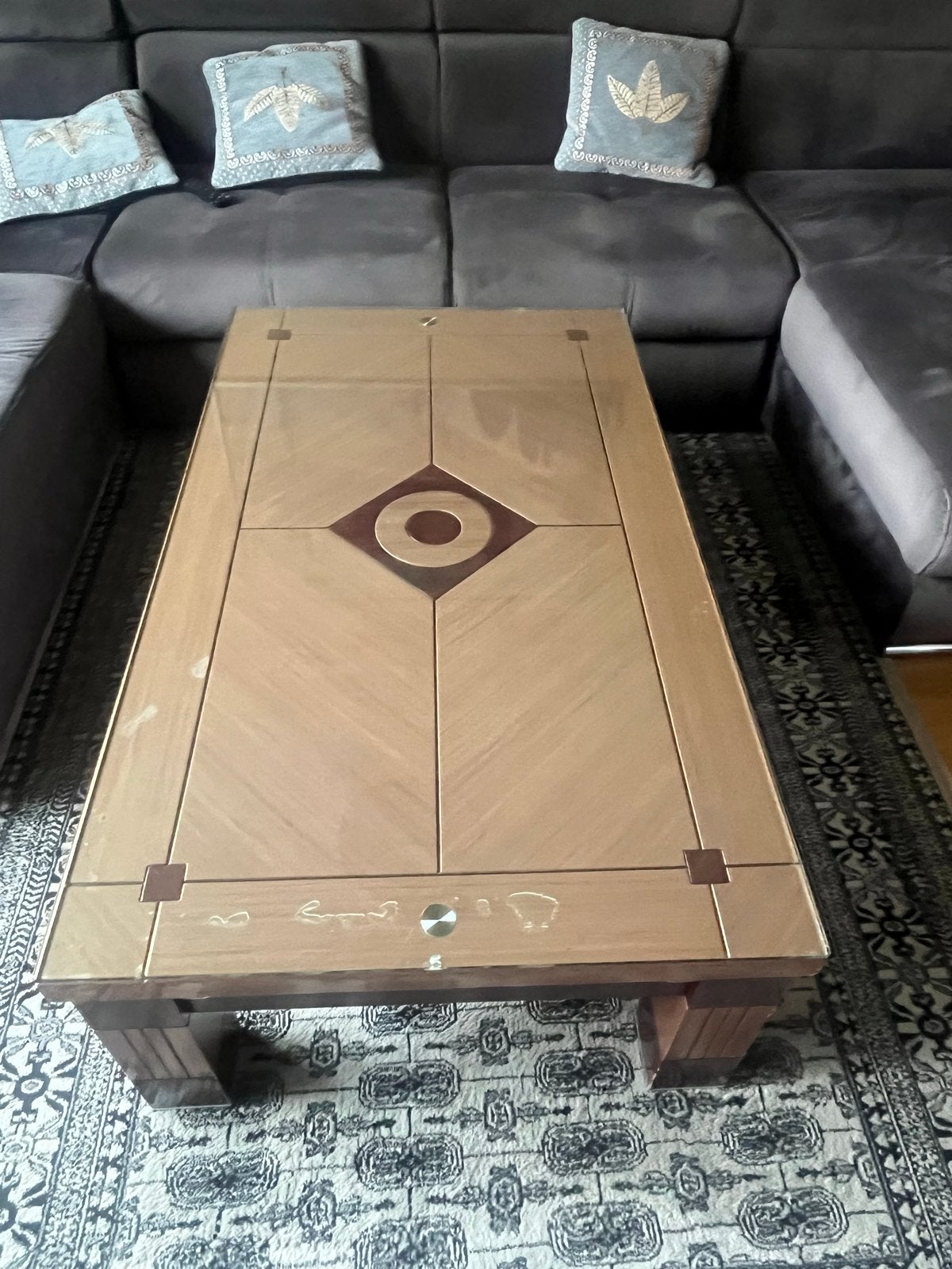 Salontafel, Kast en Eettafel Set, Ophalen, Gebruikt, 150 tot 200 cm, Rechthoekig