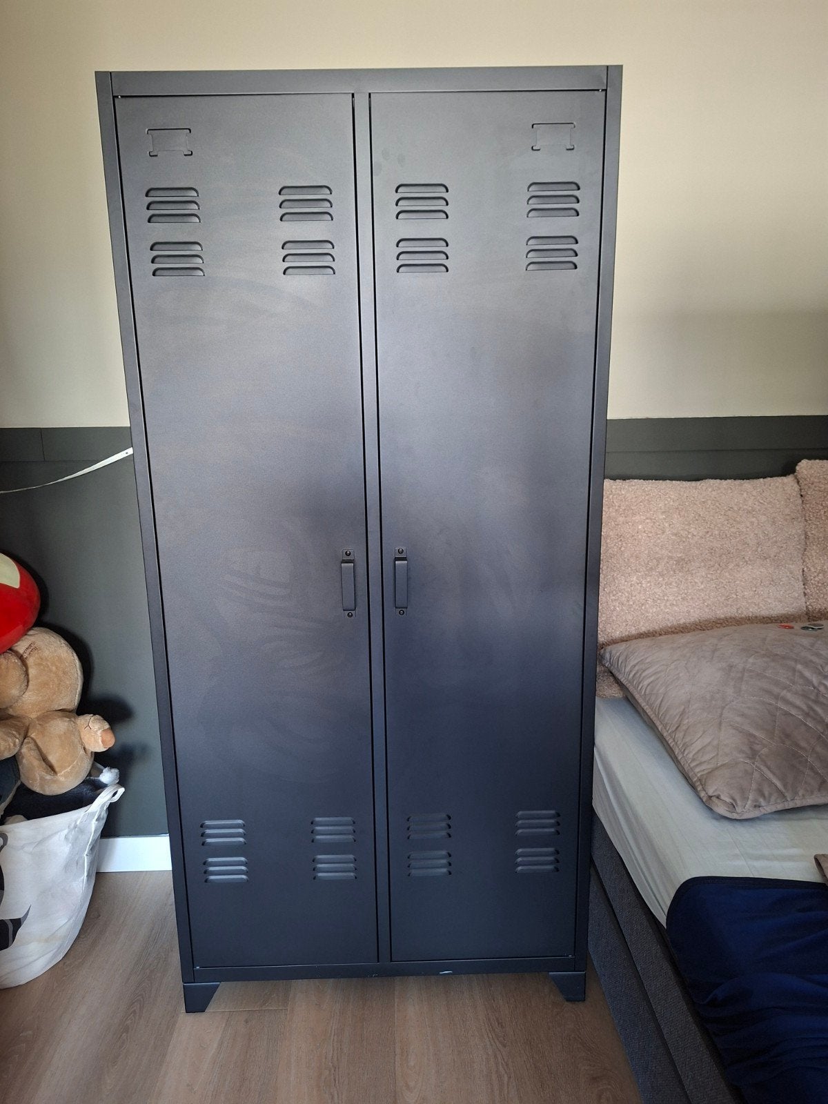 IKEA PS Kast, donkergrijs, 119x60 cm, Huis en Inrichting, Kasten | Kledingkasten, Ophalen, Met deur(en), Gebruikt, 100 tot 150 cm