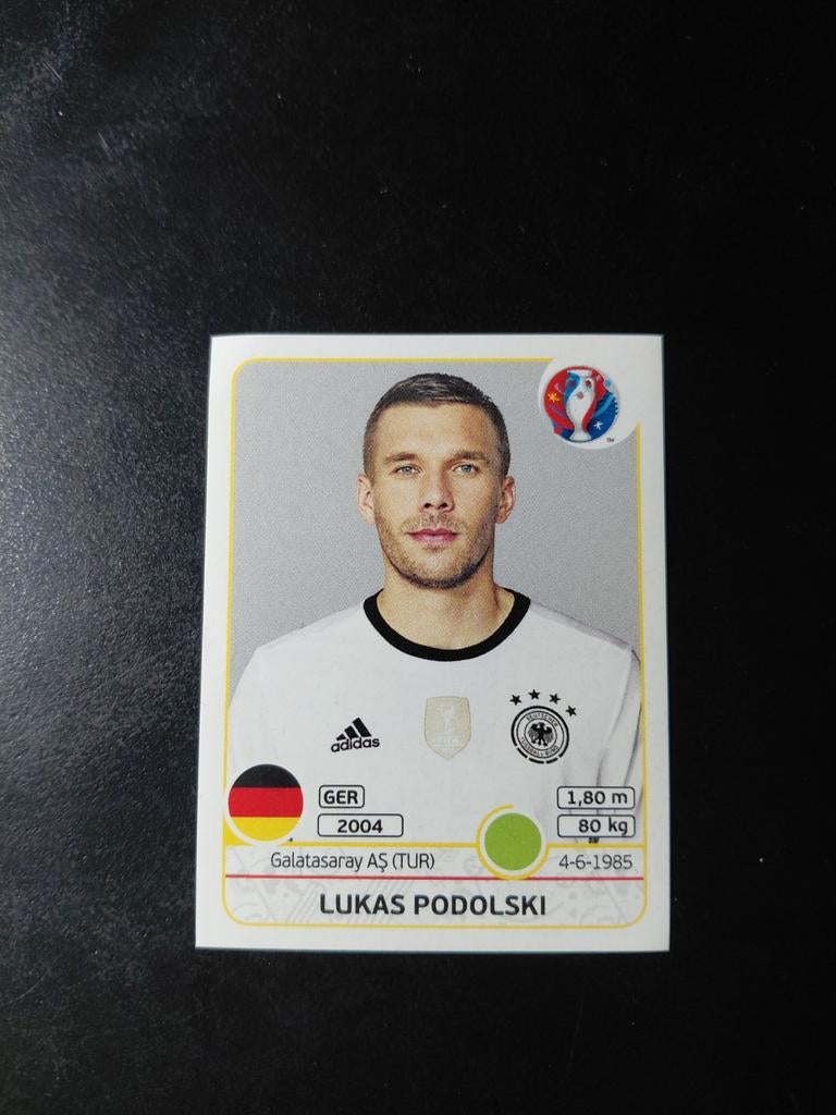 Lukas podolski (duitsland) panini ek 2016, Ophalen of Verzenden, Nieuw, Buitenlandse clubs, Poster, Plaatje of Sticker
