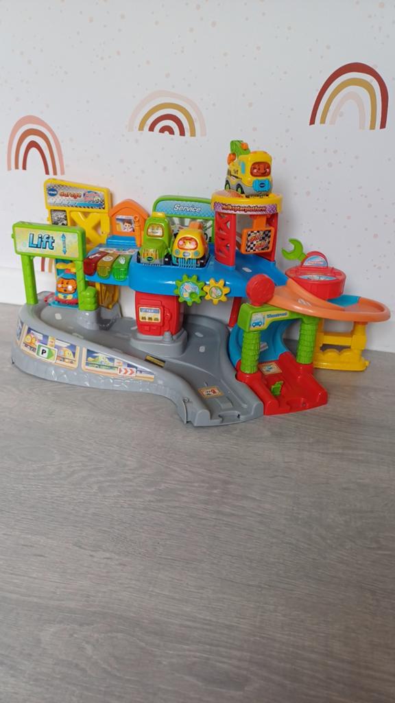 VTech Toet Toet Auto's Garage Speelset, Kinderen en Baby's, Speelgoed | Speelgoedvoertuigen, Ophalen, Zo goed als nieuw