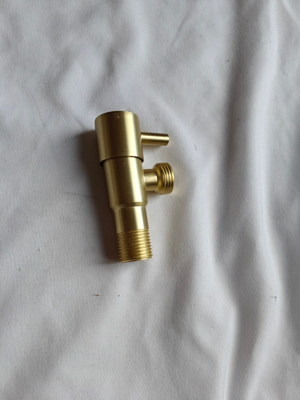 Hoekstopkraan Saniclear Talpa geborsteld messing/goud, Ophalen of Verzenden, Nieuw, Kraan