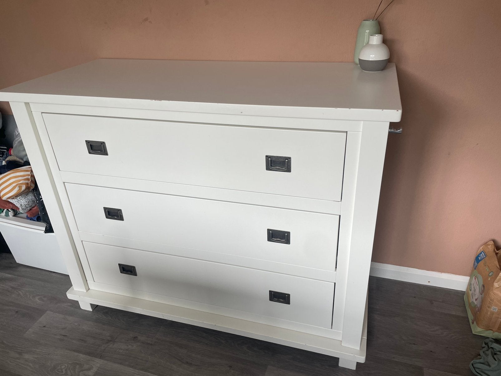 Kidsmill commode wit, Huis en Inrichting, Kasten | Ladekasten, Ophalen, Gebruikt, 100 tot 150 cm, 3 of 4 laden