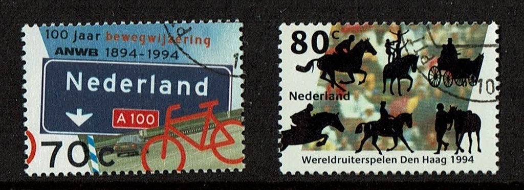 Nederland NVPH 1616-1617 gestempeld, Verzenden, Na 1940, Gestempeld