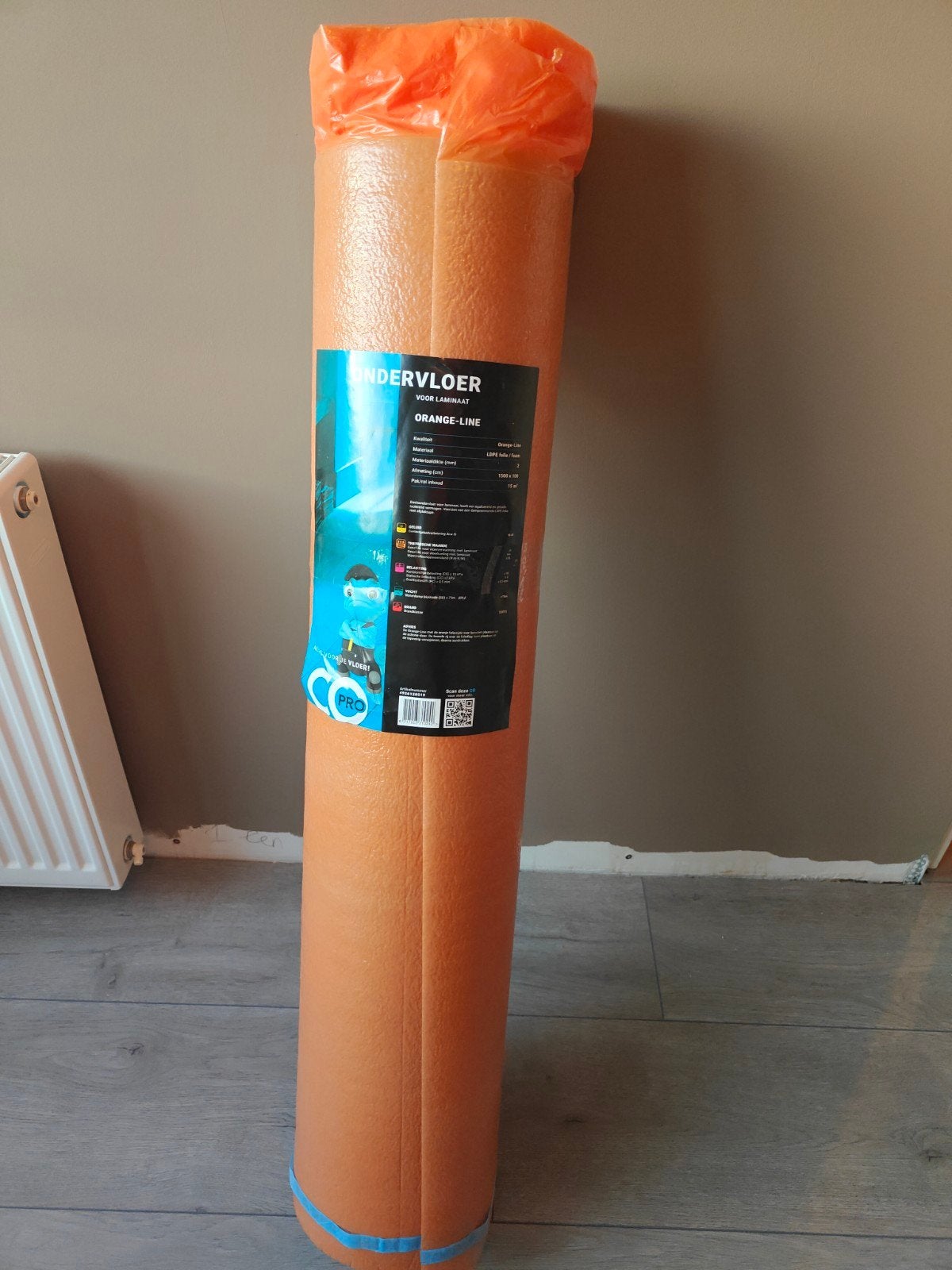 Co-Pro Ondervloer laminaat Orange-Line 15m², Ophalen, Nieuw, Oranje, 50 tot 100 cm