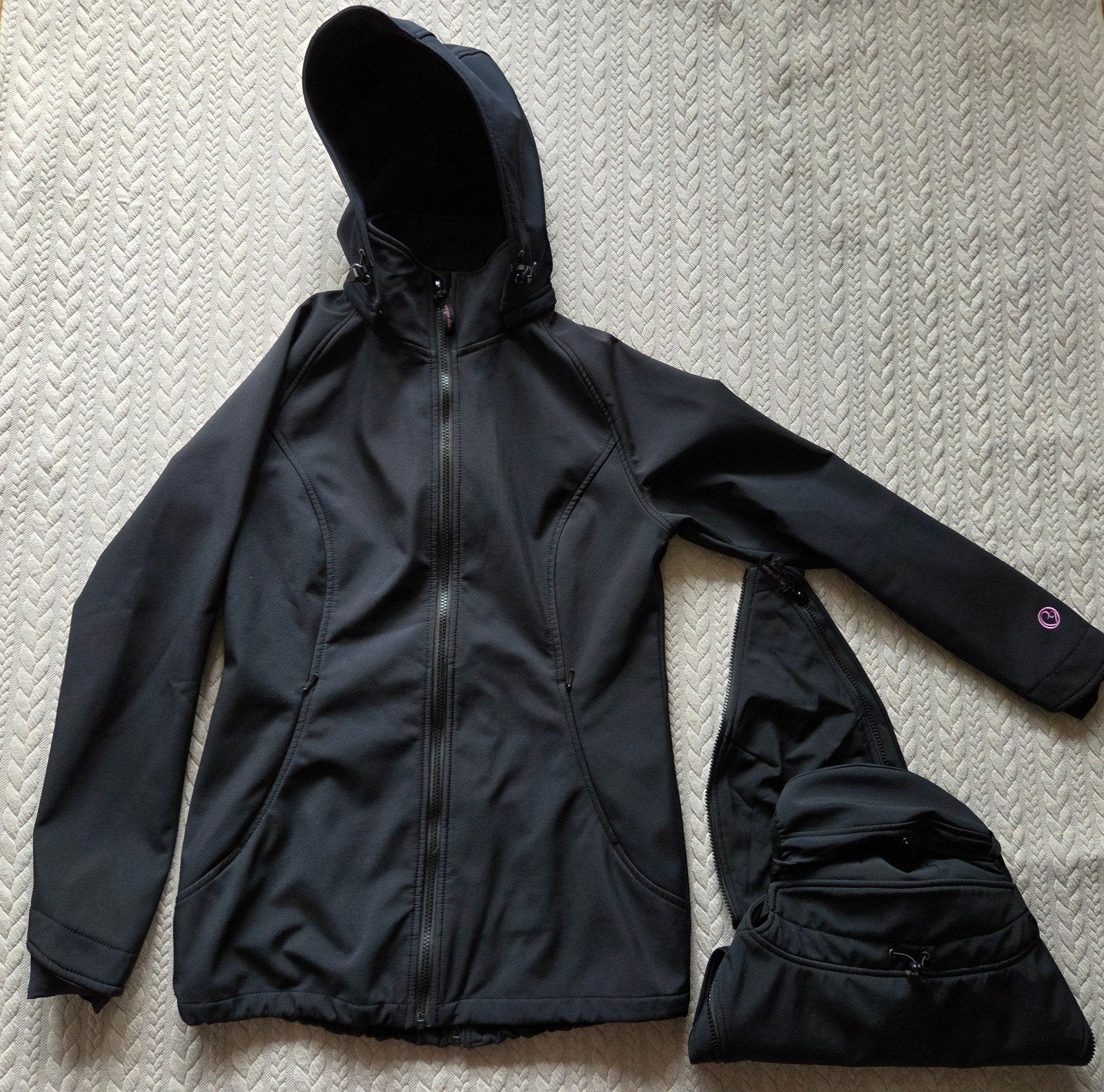Mamalila Allrounder softshell positie- en draagjas, Overige typen, Zwart, Ophalen of Verzenden, Zo goed als nieuw