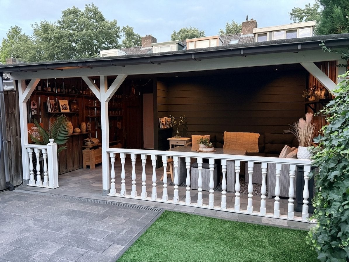 Houten balustrade, Tuin en Terras, Ophalen, Gebruikt, Hout, Overige typen