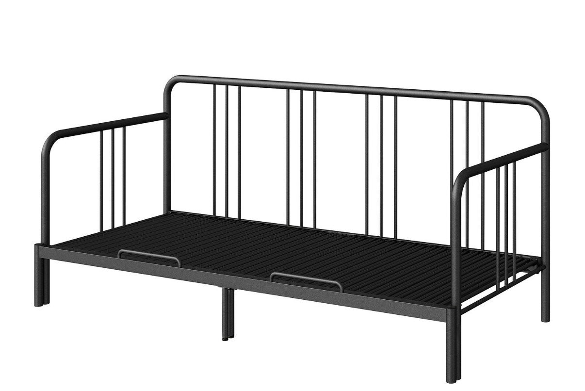 Logeerbed, uitschuifbaar Ikea Fyresdal zwart, Ophalen, Zo goed als nieuw, Tweepersoons, Zwart