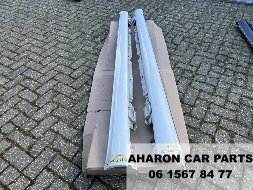 W205 Dorpel Links Rechts WIT C Klasse sideskirt skirt 3002, Gebruikt, Ophalen of Verzenden