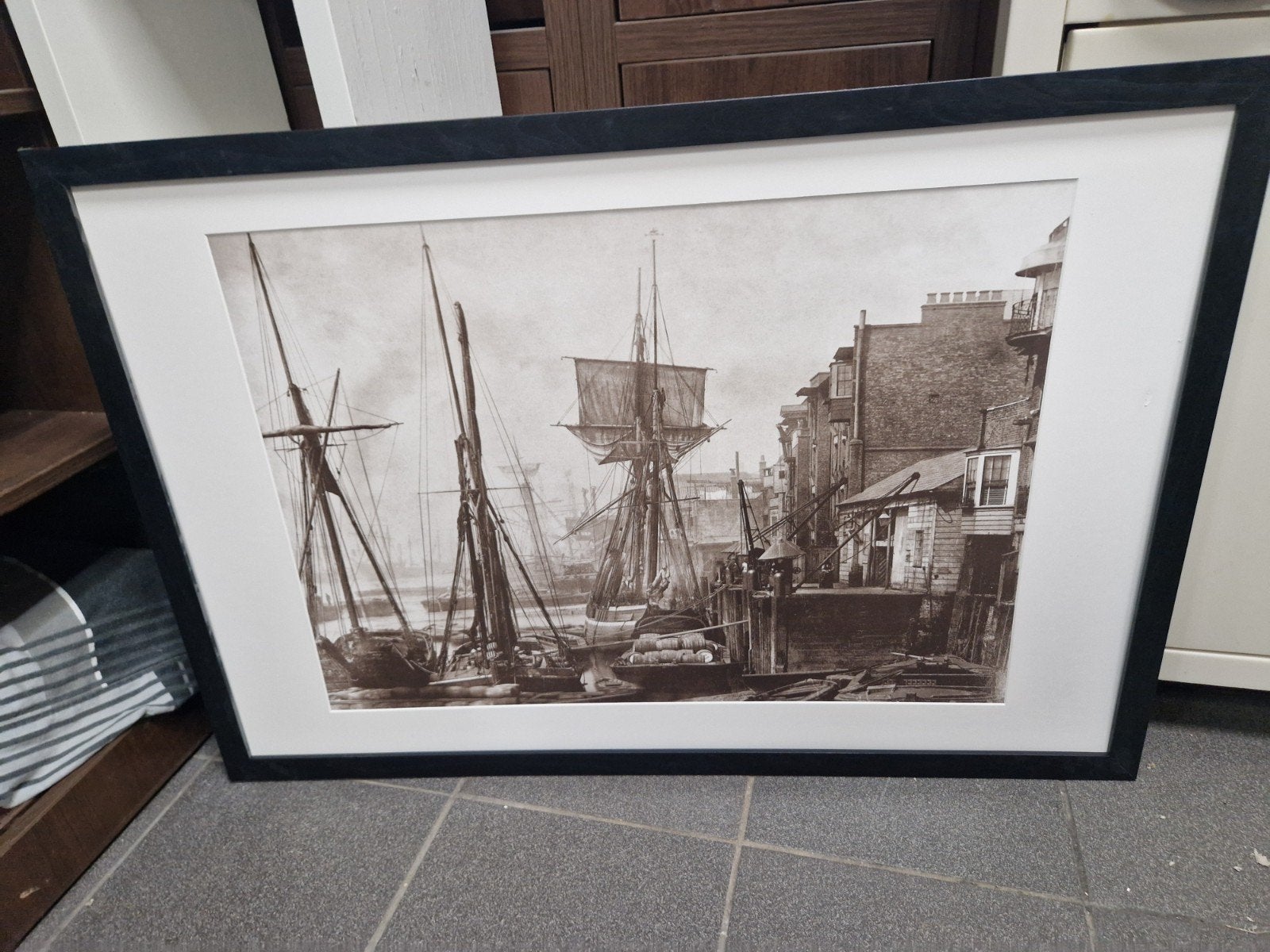 Anon the thames at wapping, Ophalen of Verzenden, Zo goed als nieuw, Print, 75 cm of meer