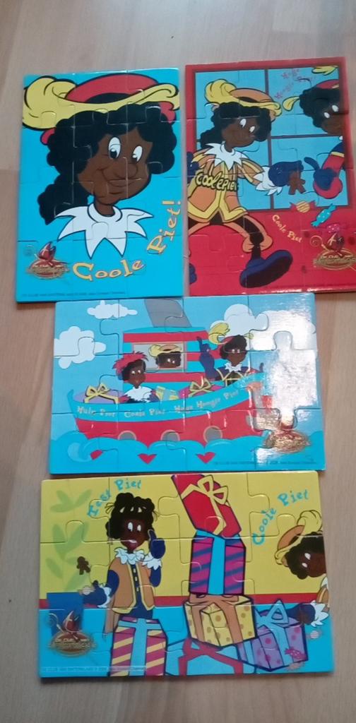 Originele Zwarte pieten puzzel . Kleut, Gebruikt, Jongetje of Meisje, Wit, Dekbedovertrek