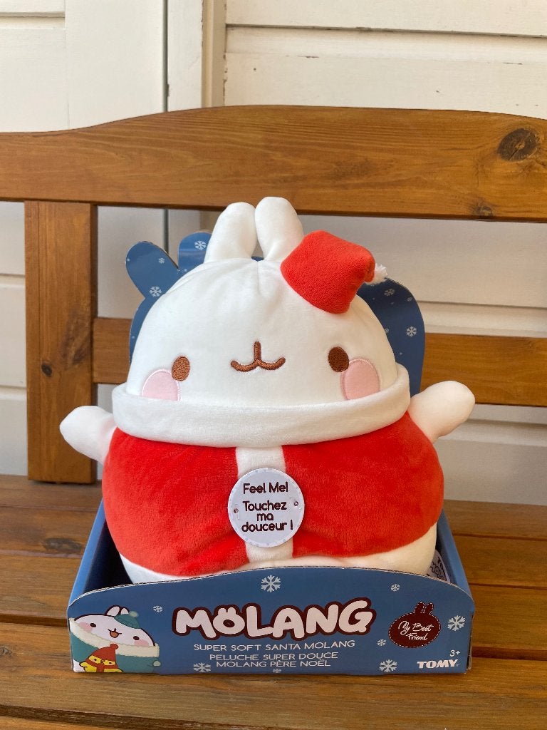 Molang kawaii knuffel konijn kerstman | Santa plush kawaii, Ophalen of Verzenden, Zo goed als nieuw, Konijn
