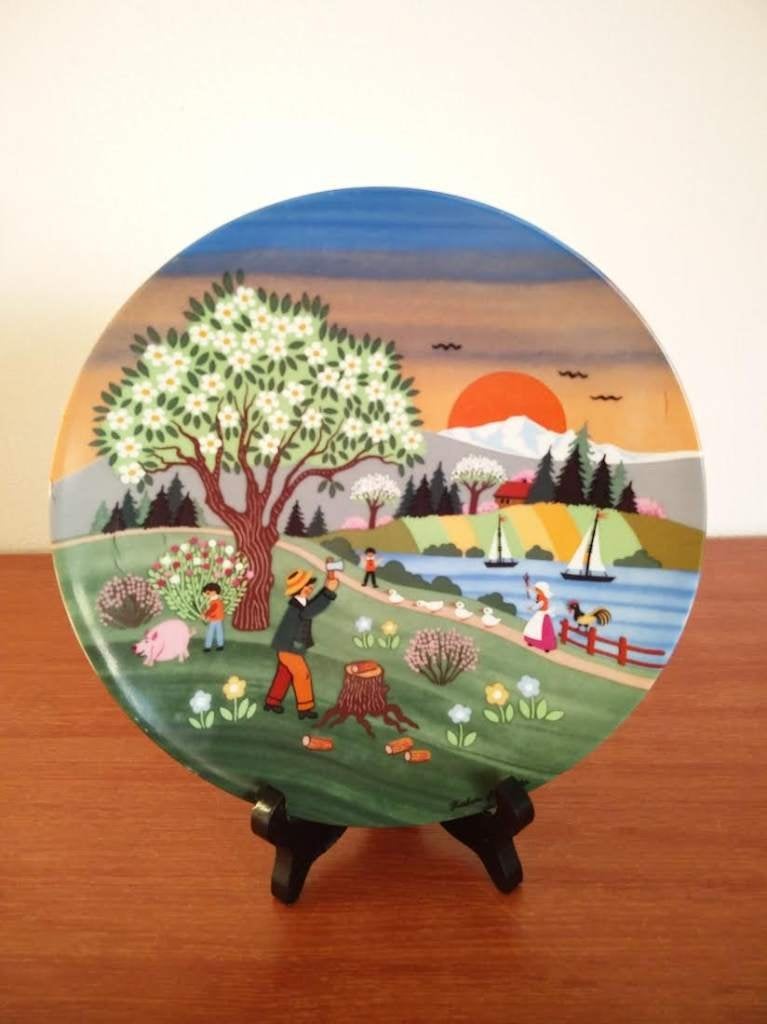 Barbara Fürstenhofer wandbord jaargetijde lente, Antiek en Kunst, Ophalen of Verzenden