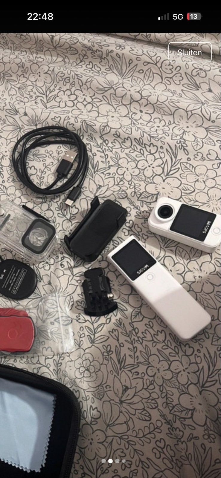 SJCAM Action Camera met accessoires, Audio, Tv en Foto, Ophalen of Verzenden, Gebruikt, Overige merken