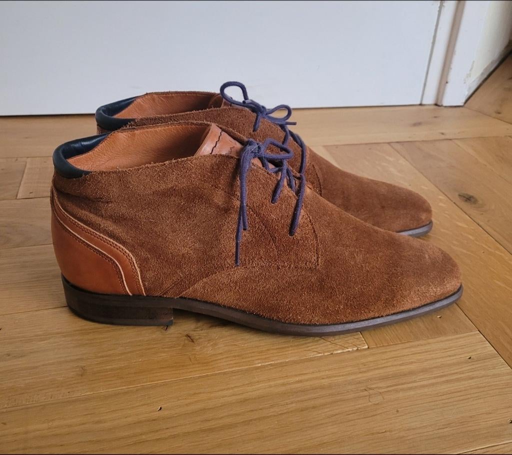 Van Lier hoge suede heren schoenen bruin 44, Kleding | Heren, Schoenen, Ophalen of Verzenden, Zo goed als nieuw, Bruin