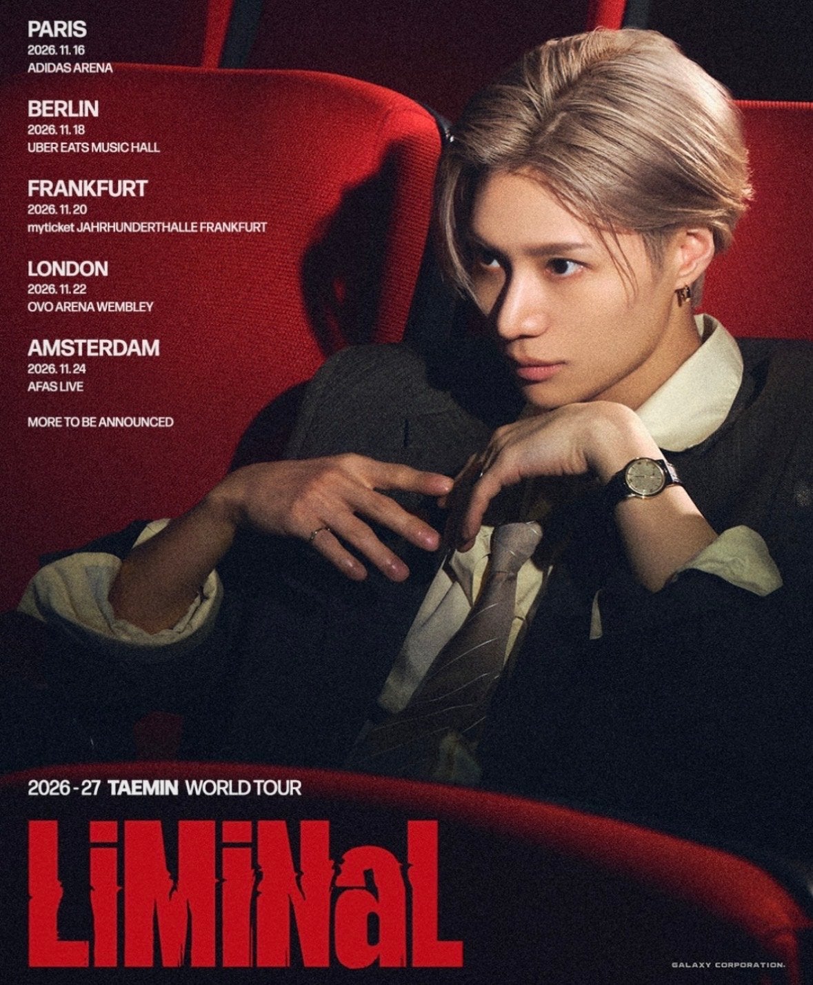 2x taemin tickets amsterdam, Eén persoon, November