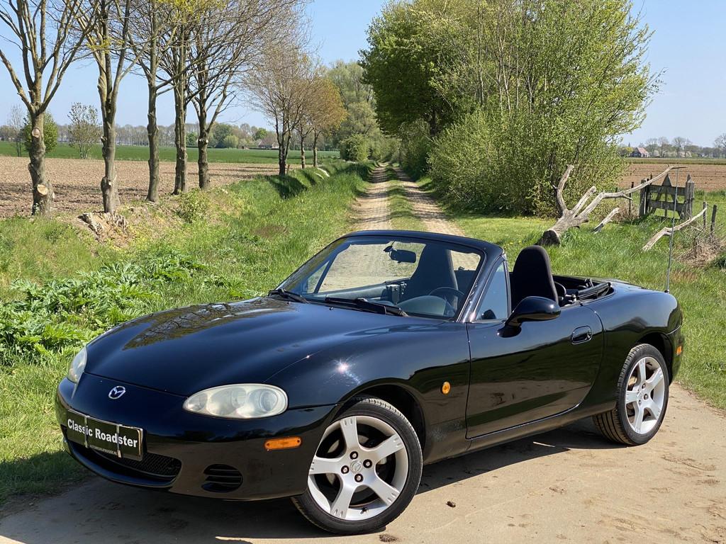 Mazda MX-5 NBFL 1.6i 110PK TOURING, RIJDENDE OPKNAPPER! MET, Auto's, Achterwielaandrijving, Zwart, 4 cilinders, Cabriolet