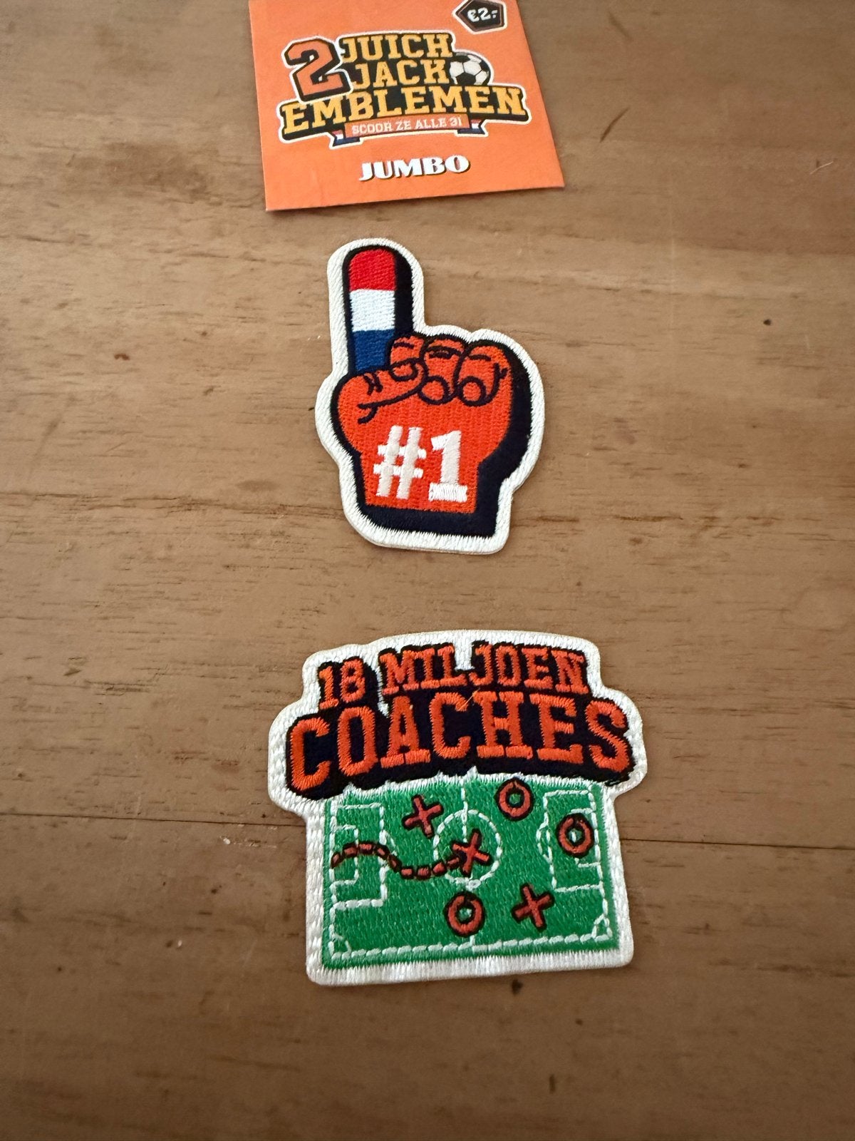 Jumbo Juich Jack Emblemen: #1 en 18 Miljoen Coaches, Ophalen of Verzenden, Zo goed als nieuw, Meerdere stickers