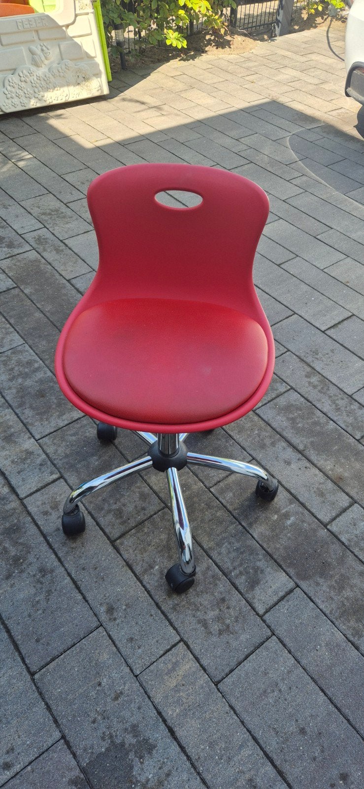 Rode bureaustoel met wielen, Ophalen of Verzenden, Rood