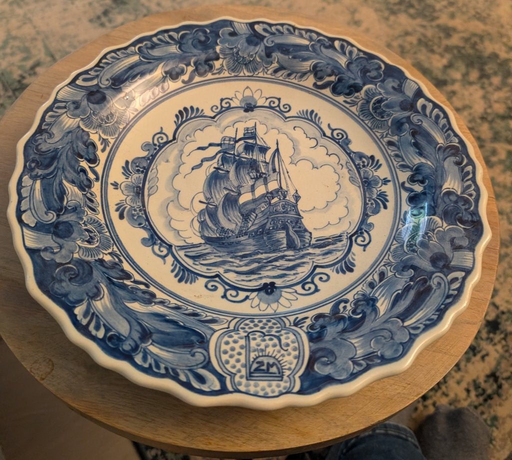 Wandsierbord Delfts blauw, Antiek en Kunst, Curiosa en Brocante, Ophalen of Verzenden