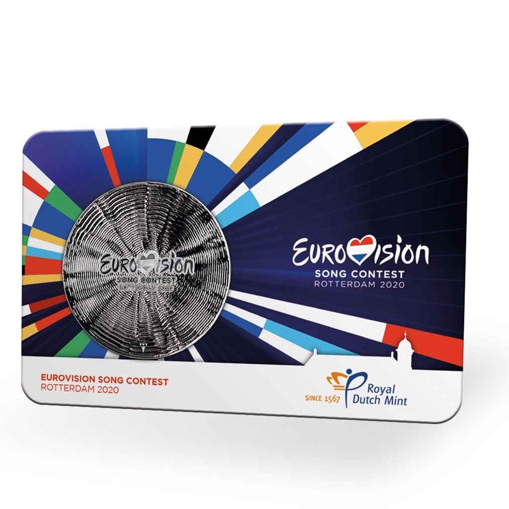 65 jaar Eurovisie Songfestival Penning in coincard, Postzegels en Munten, Munten | Nederland, Losse munt, Overige waardes, Koning Willem III