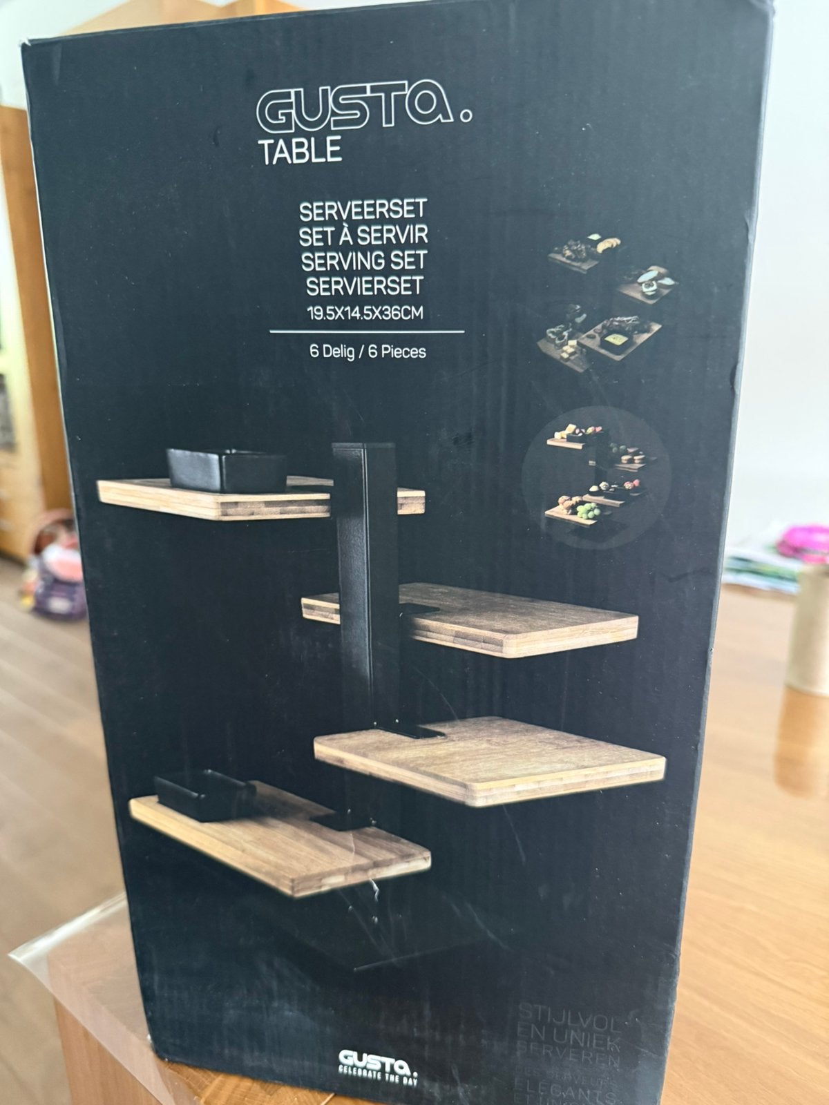 Gusta serveerset 6 delig - nieuw, Huis en Inrichting, Ophalen of Verzenden, Nieuw, Overige stijlen
