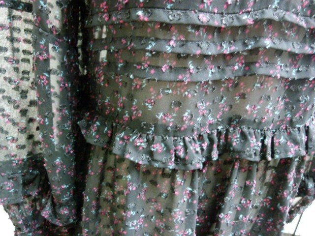 Kort doorschijnend tuniek jurkje Zara M 38 40 zwart bloem, Maat 38/40 (M), Ophalen of Verzenden, Zo goed als nieuw, Boven de knie