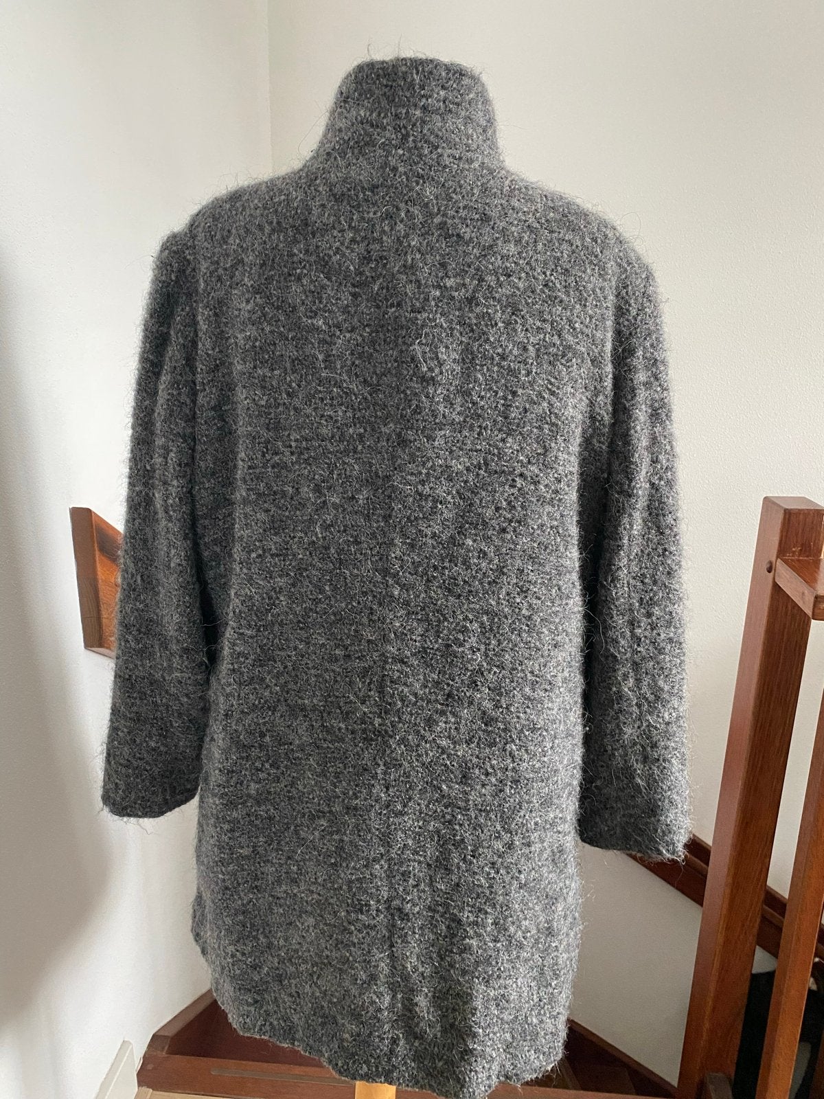 Peter Hahn Wol Alpaca Jas - Warm & Stijlvol (L/XL), Ophalen of Verzenden, Gedragen, Maat 46/48 (XL) of groter, Grijs