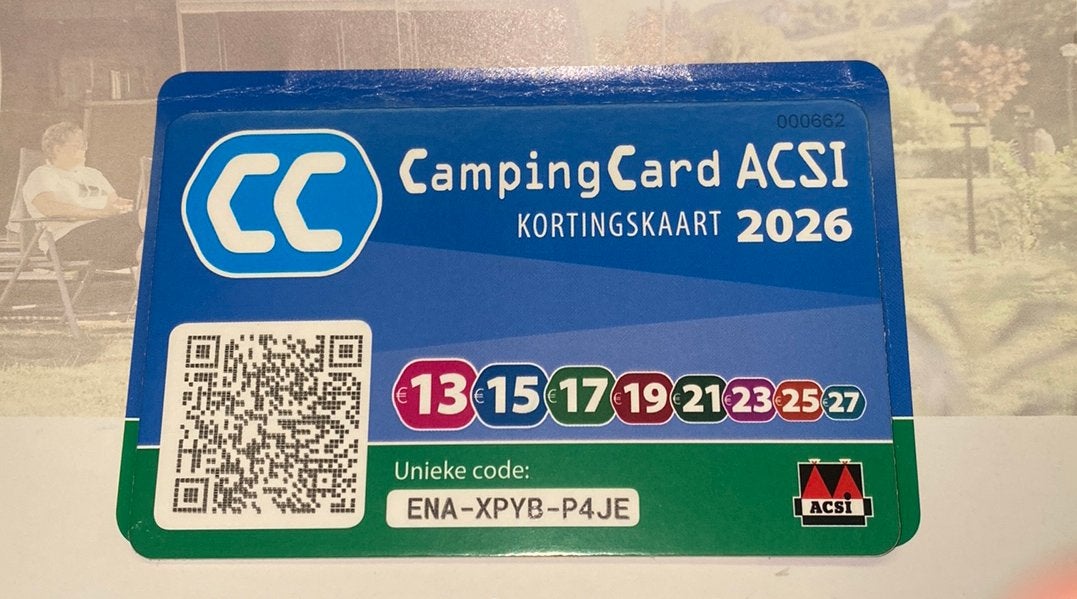 Nieuwe Campingcard . ACSI 2026, Ophalen of Verzenden