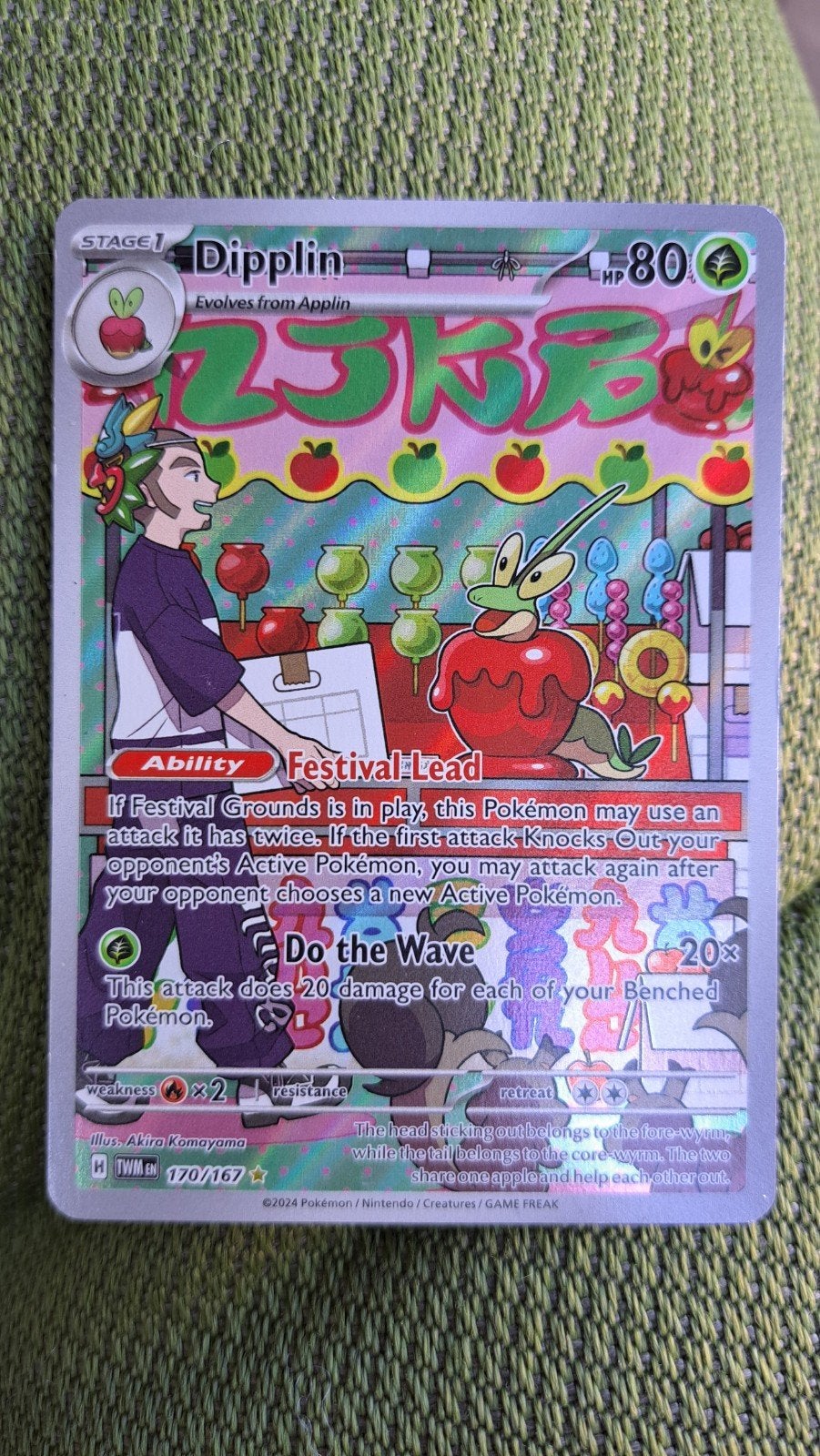 Dipplin #170 holofoil full art Pokemonkaart, Ophalen of Verzenden, Zo goed als nieuw