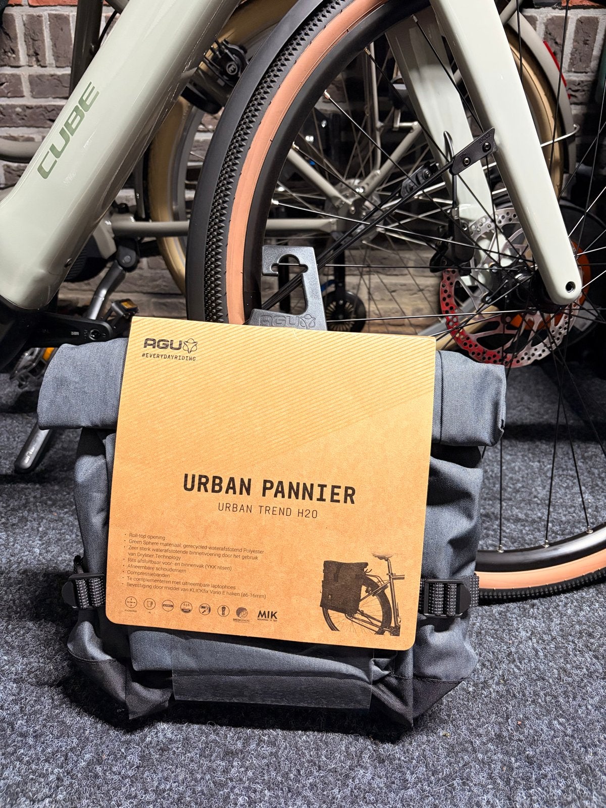 Nieuwe Agu Rolltop Pannier Fietstas - Urban Trend H2O, Ophalen, Nieuw