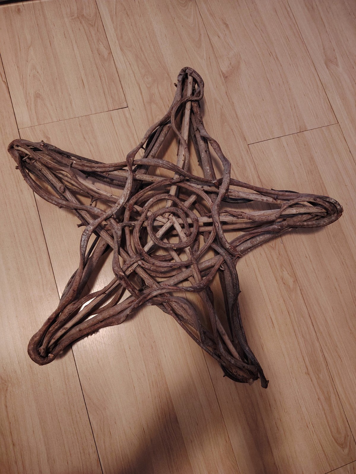 Decoratieve ster van takken, Huis en Inrichting, Ophalen of Verzenden, Natuurlijk materiaal, Bruin, Landelijk