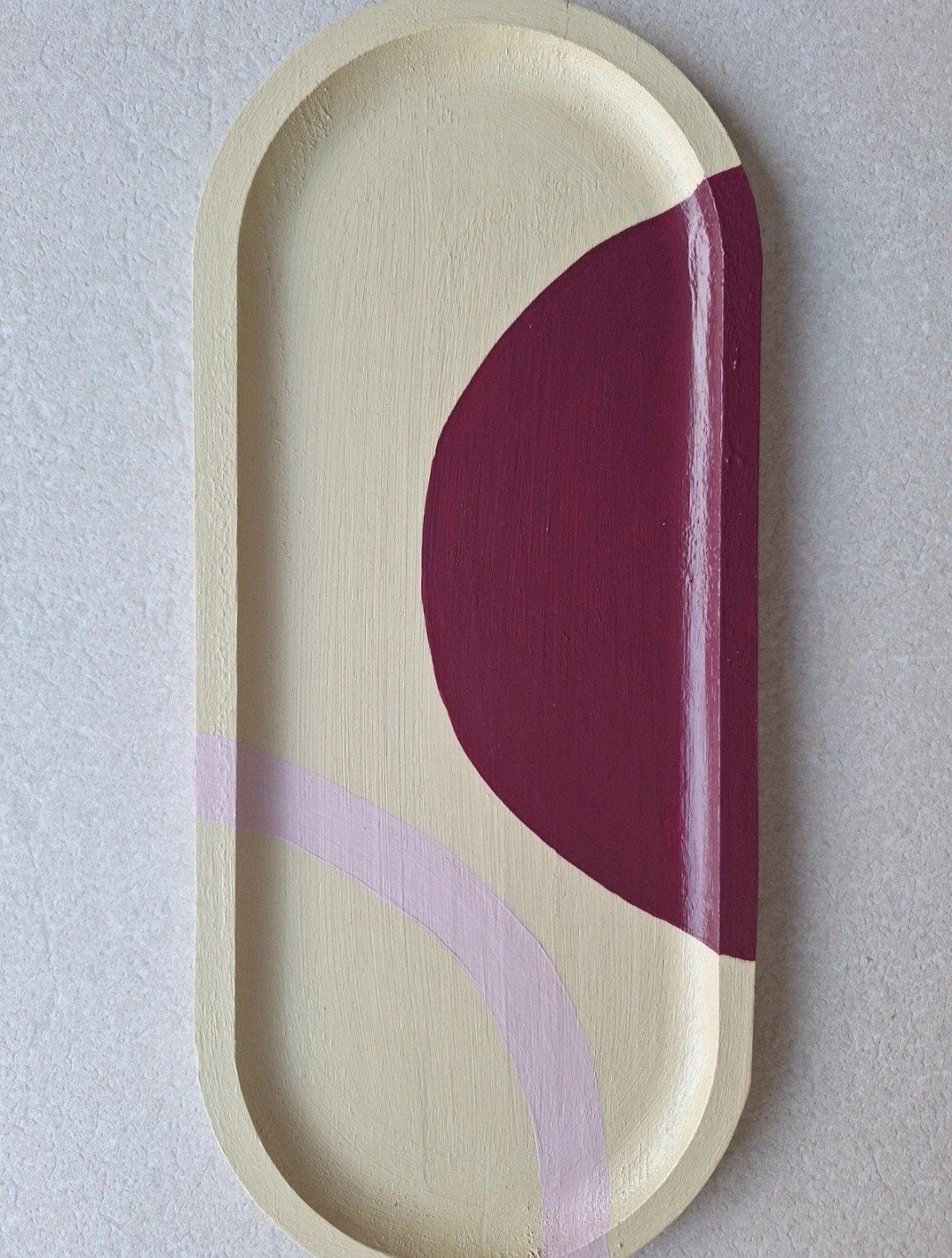 Decoratief Dienblad met Abstract Design, Overige materialen, Handbeschilderd, Nieuw, Ophalen of Verzenden