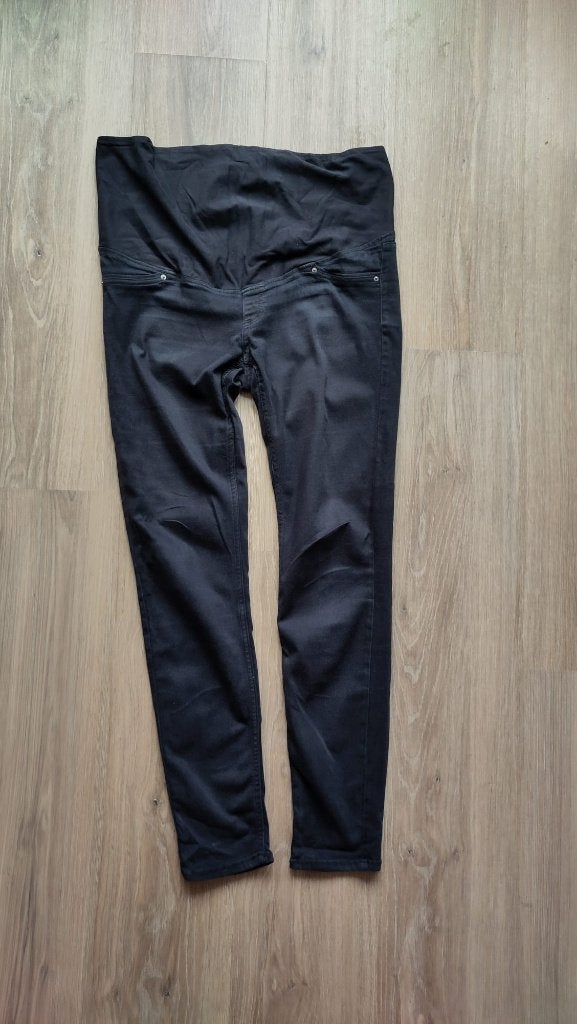 H&M Mama zwarte broek maat 40, Maat 38/40 (M), Zwart, Ophalen of Verzenden, Zo goed als nieuw