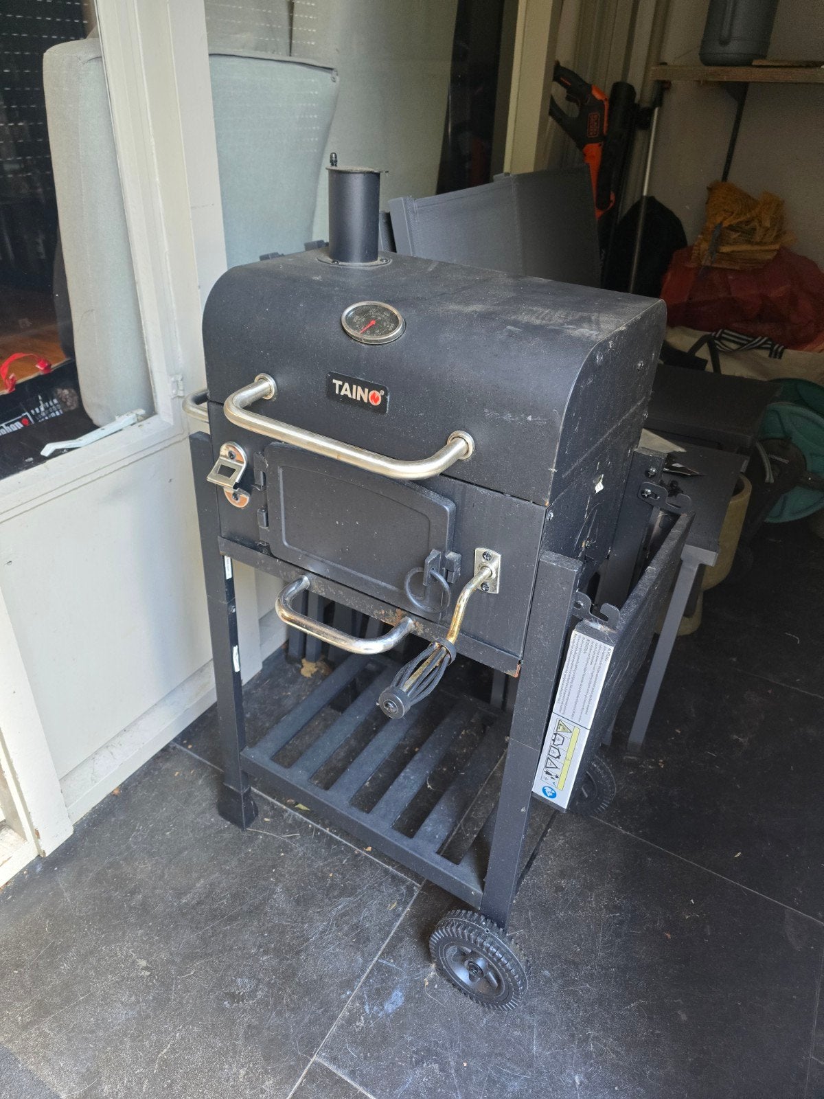 Compacte Smoker BBQ met Zijtafel en Flesopener, Ophalen