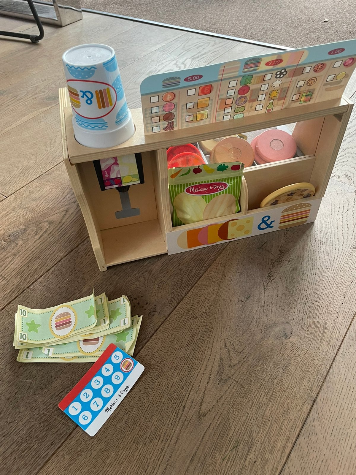 Melissa and Doug hamburger kraam, Ophalen of Verzenden, Zo goed als nieuw, Overige typen